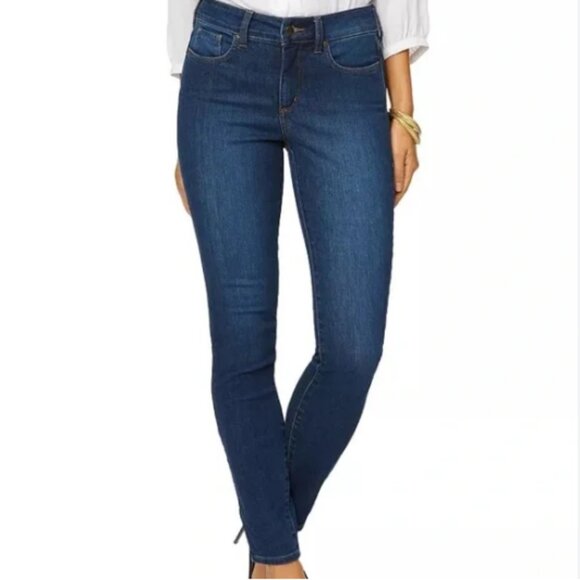 NWT NYDJ Women's Medium Wash Skinny Blue Jeans Size 8 - Picture 1 of 12